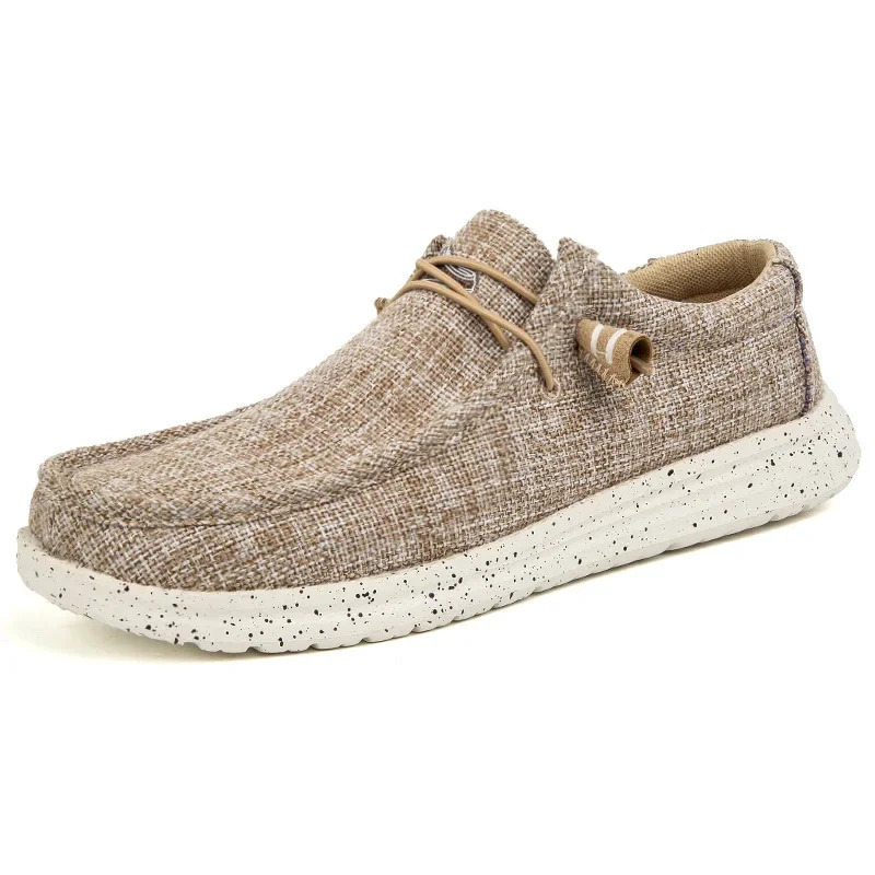 Mens Lightweight Comfy Slip-On Casual Shoes Breathable Non-Slip Canvas Shoes Spring And Summer 240626
