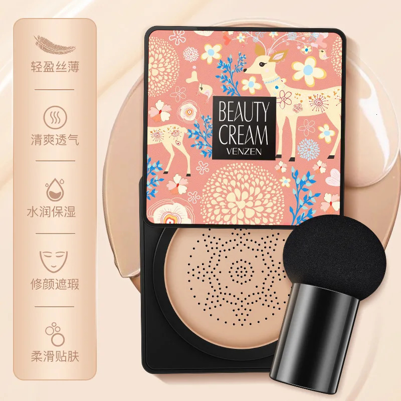 BB Air Cushion Foundation Mushroom Head CC Cream Conce Concealer Foundation Cream Brighten Skin Tone Beauty Foundation Crea 240626
