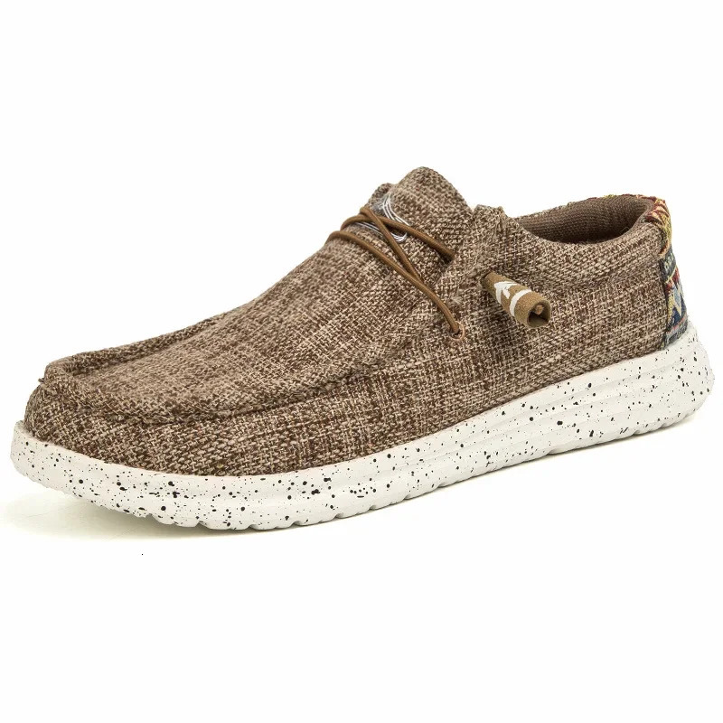 Mens Lightweight Comfy Slip-On Casual Shoes Breathable Non-Slip Canvas Shoes Spring And Summer 240626
