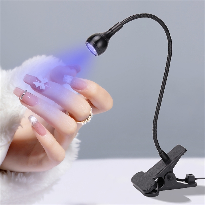 LED UV Light for Drying Gel Nail Polish Flexible Desk Mini USB Nail Lamp Portable Nail Dryer Manicure Salon Tools 240626