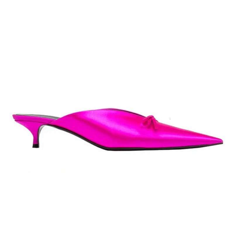 Heels: Pointed-toe High Silk Mules for Summer 2024 4