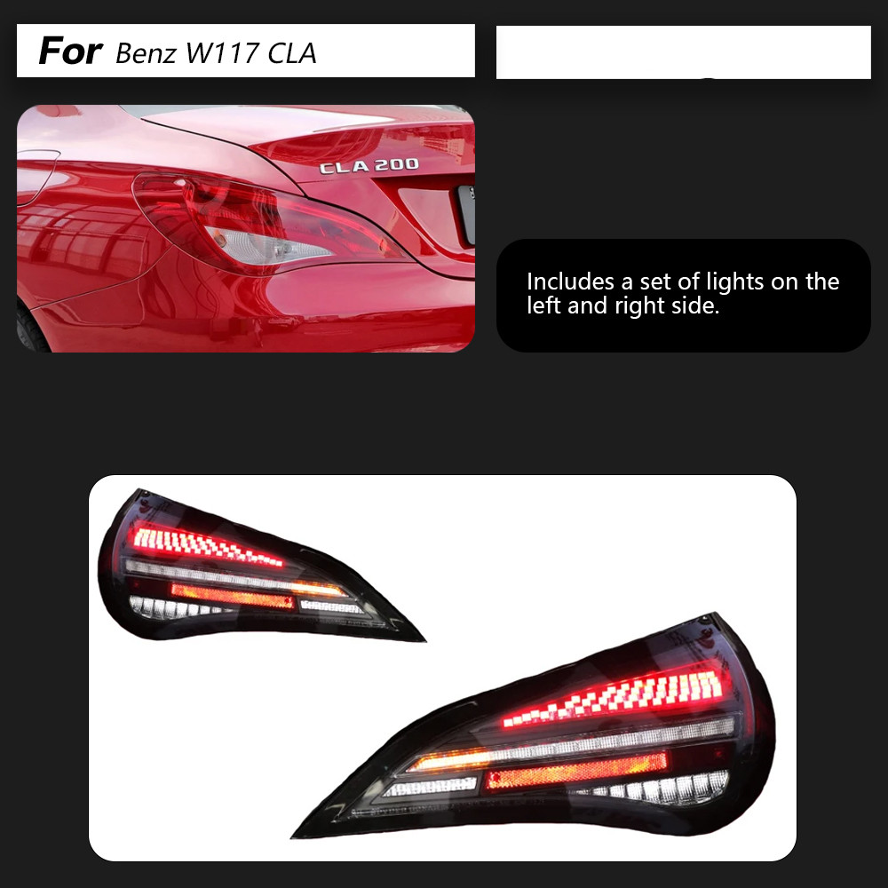 For BENZ W117 CLA LED Tail Light 2013-20 19 CLA180 CLA220 CLA260 LED Car Stop Light Reversing Light Brake Light Accessories
