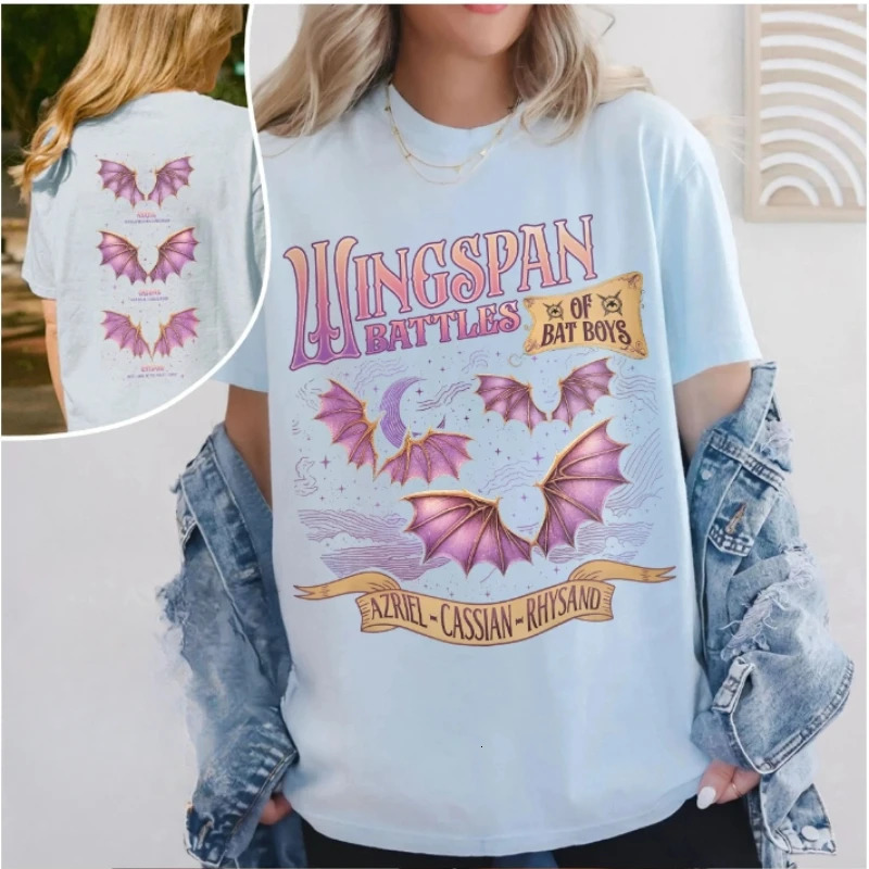 Acotar the Bat Boys Comfort Breathable Tshirt Women HipHop Loose Print Tops Tee Fashion Harajuku Colors Short Sleeve 240617