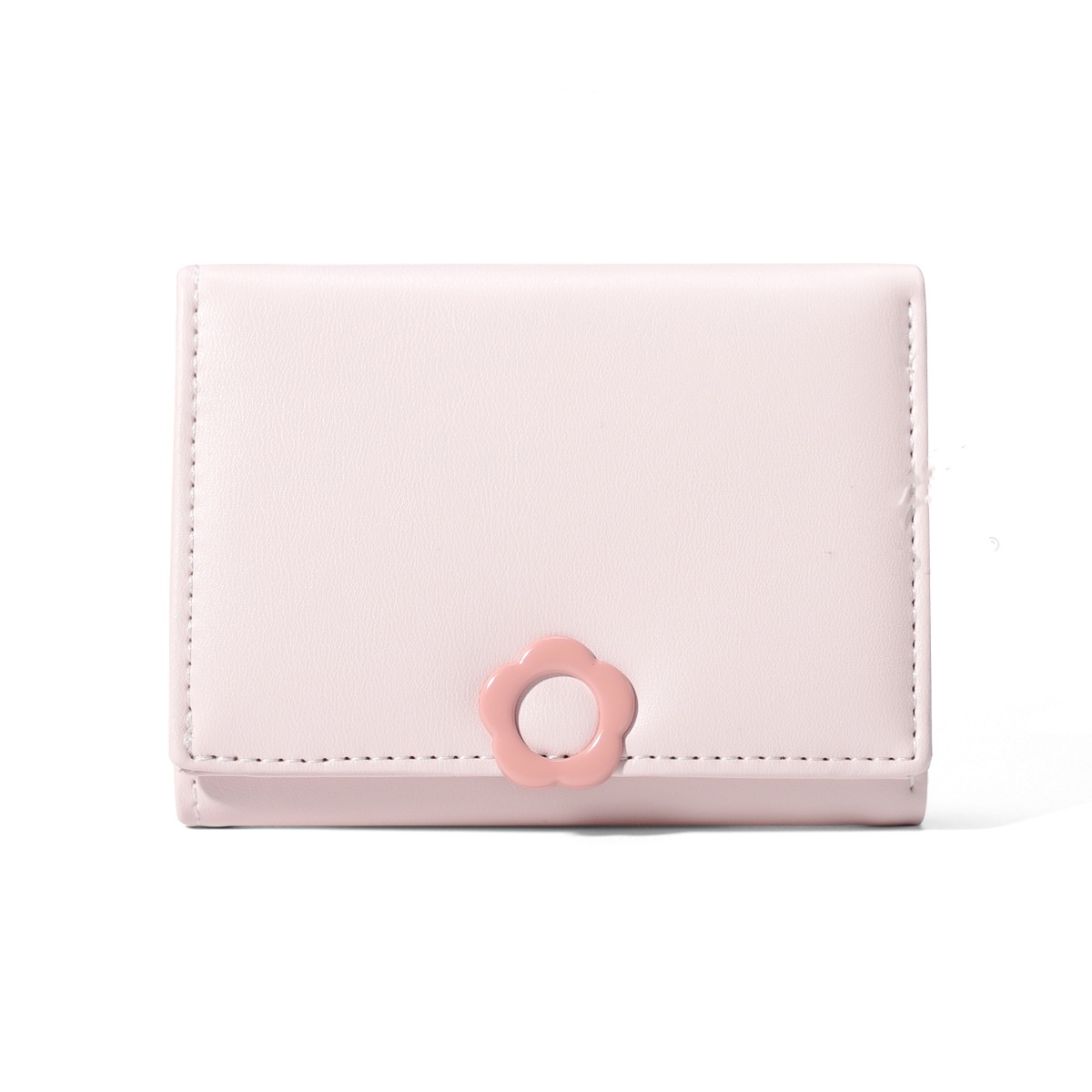 Designer Women's Fashionable Cute High end Practical Card Bag Fashion Buckle PU Leather Short 30% Fold Classic Retro Multi functional Zero Wallet