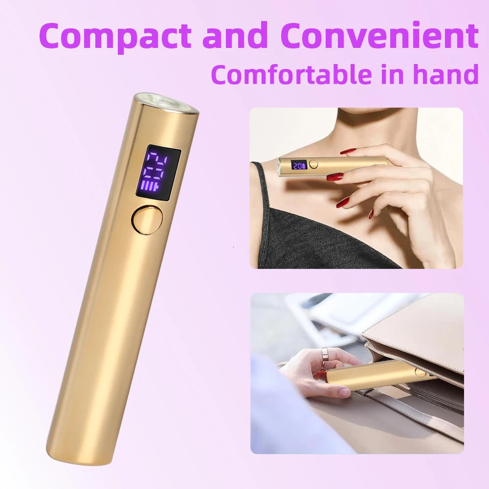 Portable Quick Dry Nail Dryer Machine Mini UV LED Nail Lamp For Home Salon Tools Professional Nail Po Flashlight Pen 240626