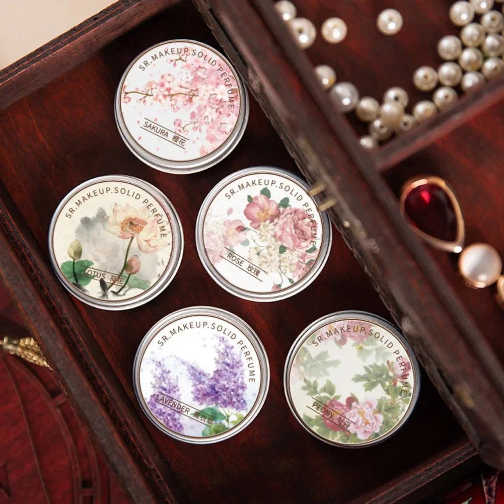 Solid Perfumes Body Aroma Portable Solid Balm Long-Skin Fragrance Fresh and Elegant for Women Fragrances Chinese Style 240626