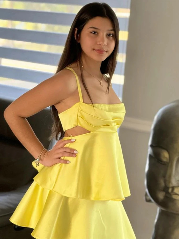 Sexy Backless Mini Dress Women Cascading Ruffle Sleeveless Female Cake Hem Dresses Party Vacation Beach Lady Vestidos 240627