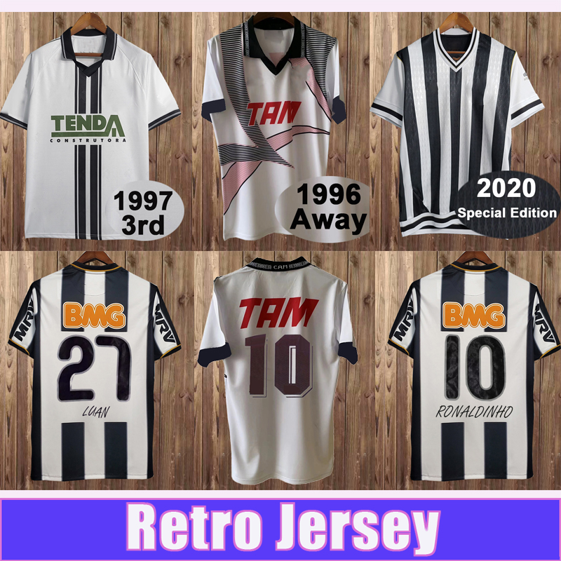 2013 Atletico Mineiro Mens Retro Soccer Jersey RONALDINHO LUAN Home Away White 3rd Special version Short Sleeve Football Shirts Uniforms
