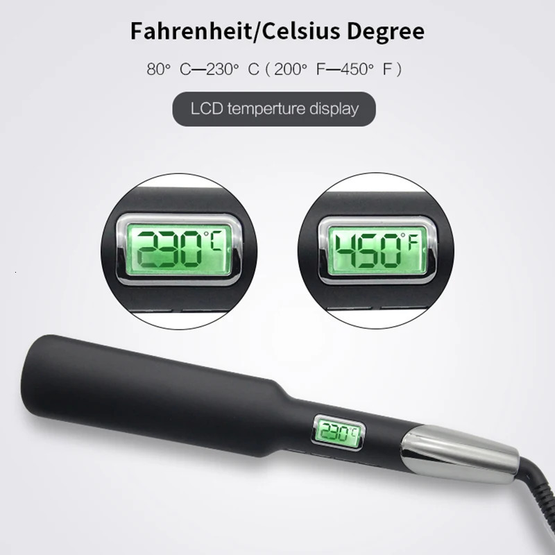 Ihongsen Hair Straightener Fast Warm-Up 2 in 1 Hair Straightener Curler Ceramic Flat Iron Curling Styling Tools 240626