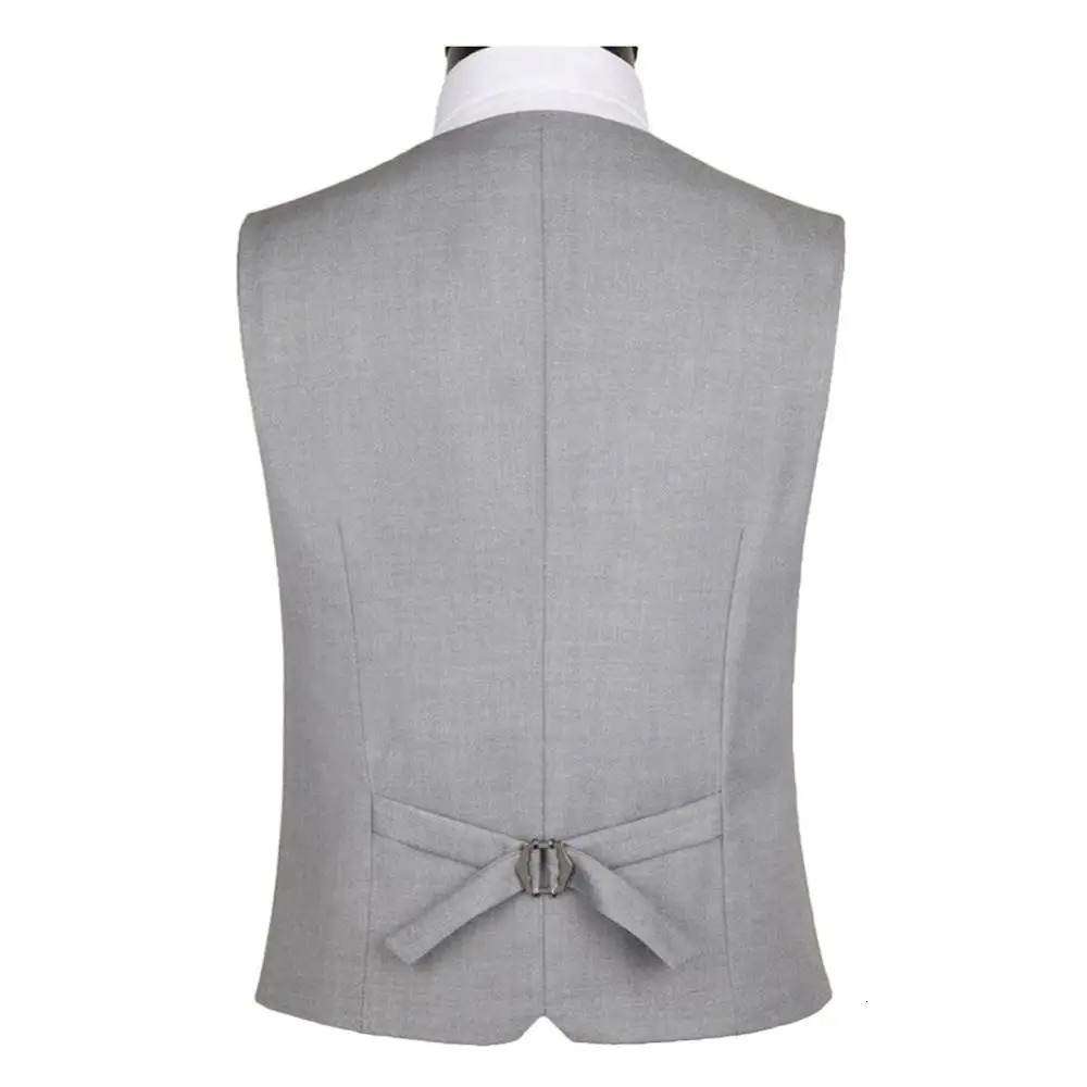 The Dress Vests For Men Solid Color Single-breasted Slim-fit Mens Suit Vest Male Waistcoat Gilet Homme Casual Sleeveles 240615