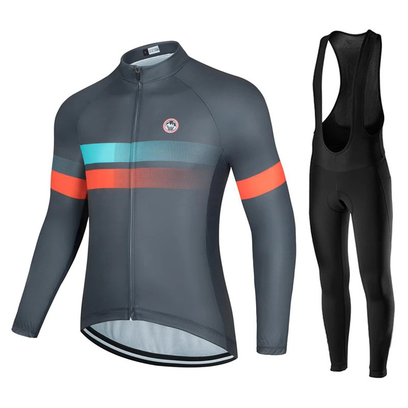 Spring Cycling Clothing Men Long Sleeve Outdoor Set Ropa Ciclismo Autumn Jersey MTB Bicycle Clothes Breathable 240620
