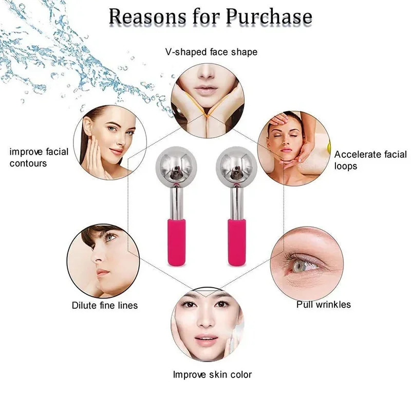 Globes Cooling Roller Ball Ice Globes For Face Eyes Body Face Cooling Skin Care Massage for Puffiness Skin Care Device 240626