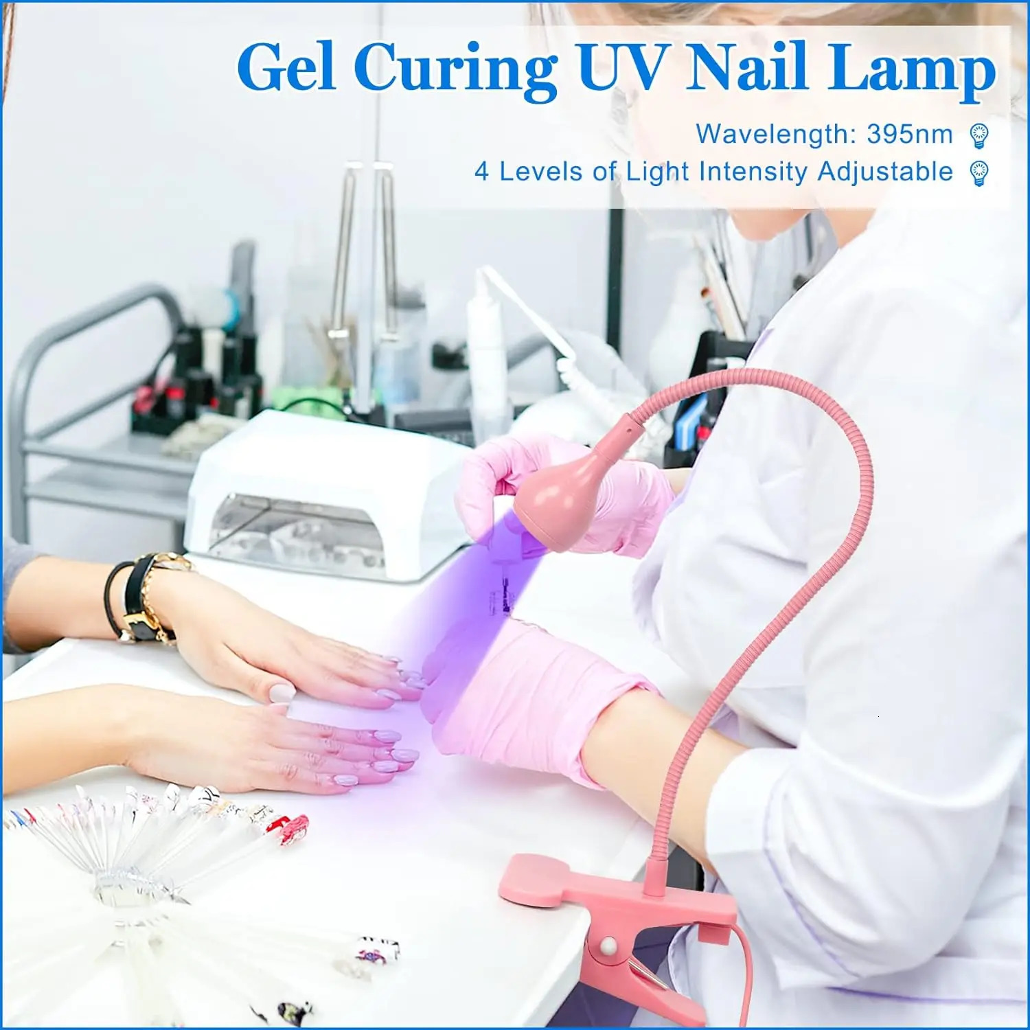 LED Nail Lamps 3W Flexible Gooseneck Lamp Quicky Dry Nail Manicure Dryer Gel Polish Curing Light for Gel Nails 240626