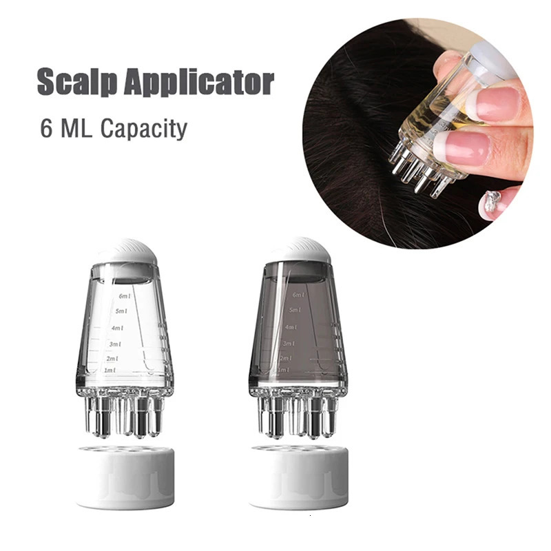 6ml Scalp Applicator Mini Head Massager Roller Ball Brush Essential Oil Medicine Liquid Applicator Massage Comb 240626