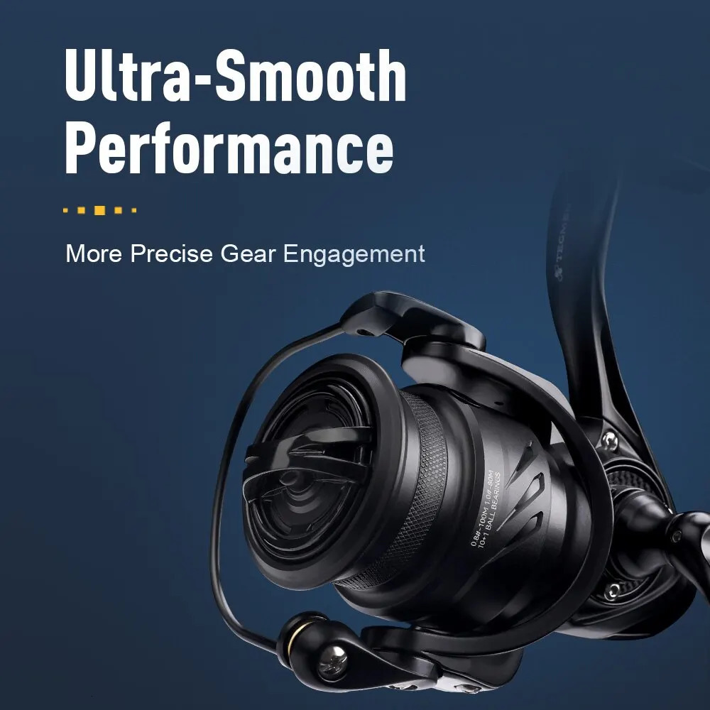 Kingdom Tegmen 5.2 1 6.2 1 143g Spinning Fishing Reels High Speed Gear Ratio Light Carbon Fiber Body Drag 101 Bearing Quantity 240620