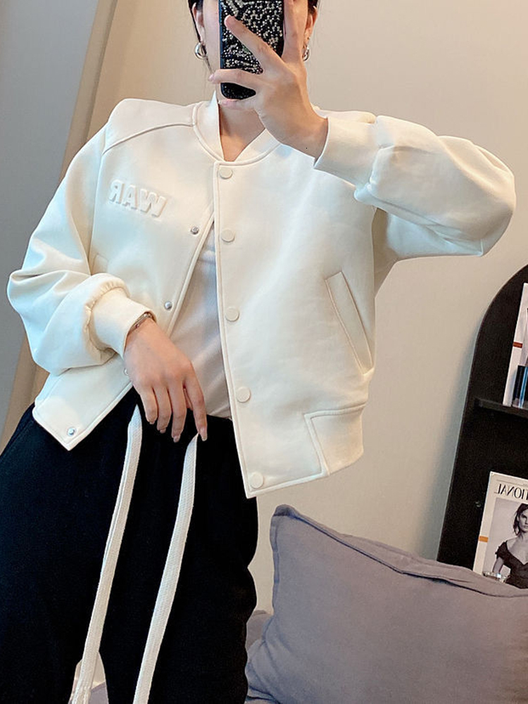 Buttons Loose Women's jacket Stand Collar Bomber Jacket Female Casual outwear korean Woman clothing spring autumn tops women F6.27#38