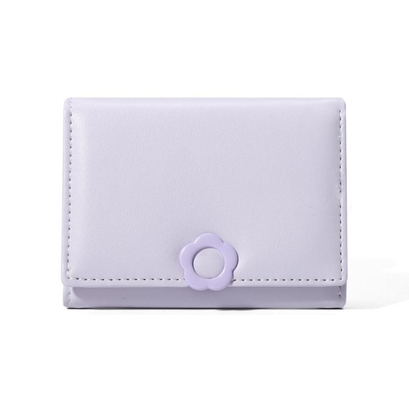 Designer Women's Fashionable Cute High end Practical Card Bag Fashion Buckle PU Leather Short 30% Fold Classic Retro Multi functional Zero Wallet