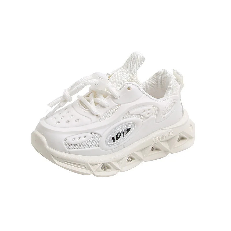 New LED Childrens Luminous Shoes Baby Luminous Sports Shoes Boys Luminous Running Shoes Childrens Breathable Mesh Sports Shoes Size 21-30 240627