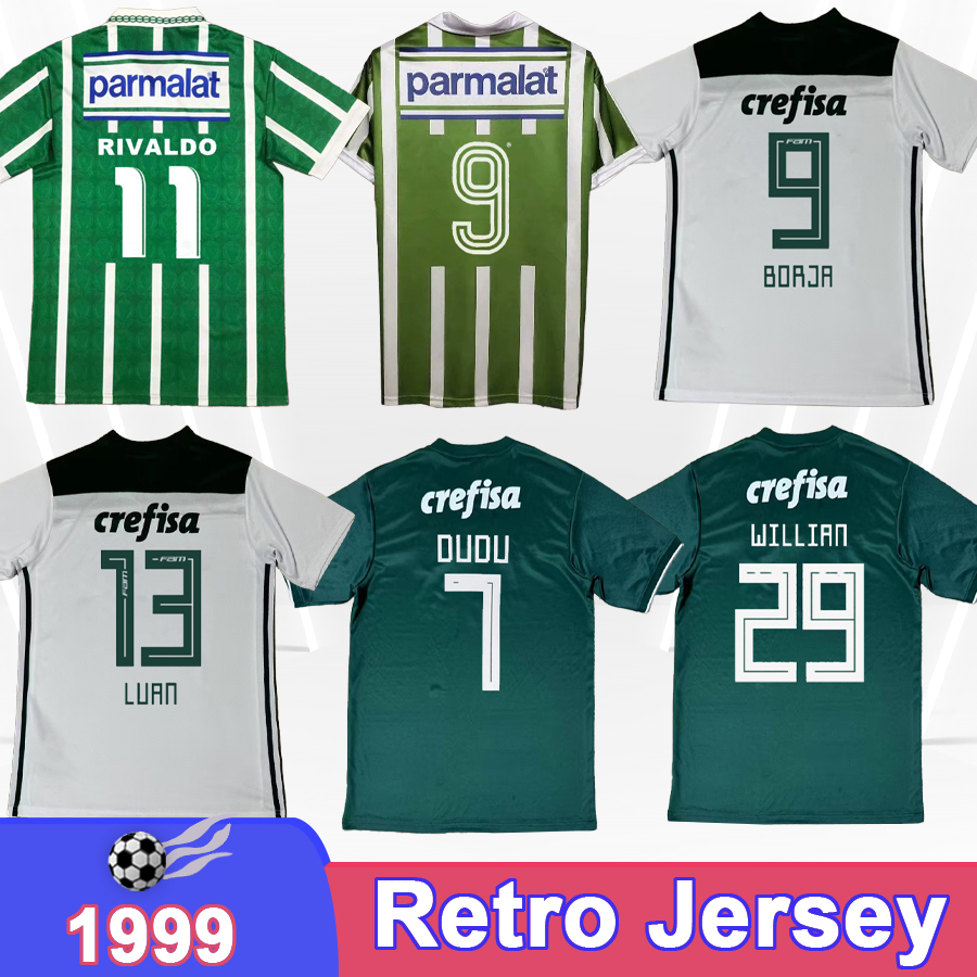 1992 2019 Palmeiras Mens Retro Soccer Jerseys DUDU WILLIAN LUAN BORJA EDMUNDO RIVALDO vintage Home Green Away 3rd Football Shirts