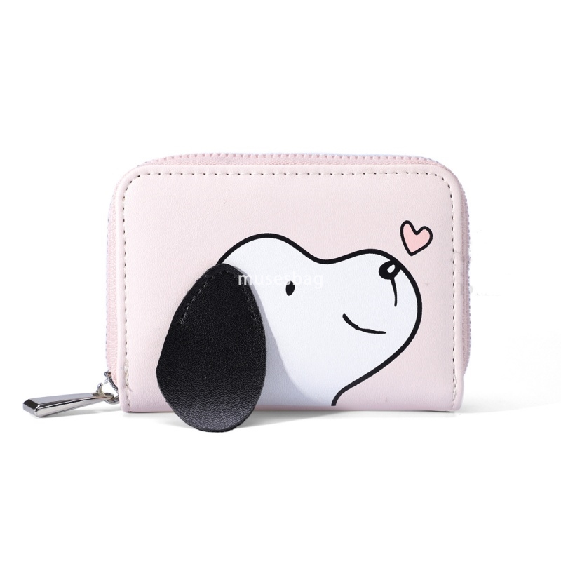 High quality women's high-end feeling new zipper mini love puppy simple and fashionable versatile multi-functional multi card slot women's o