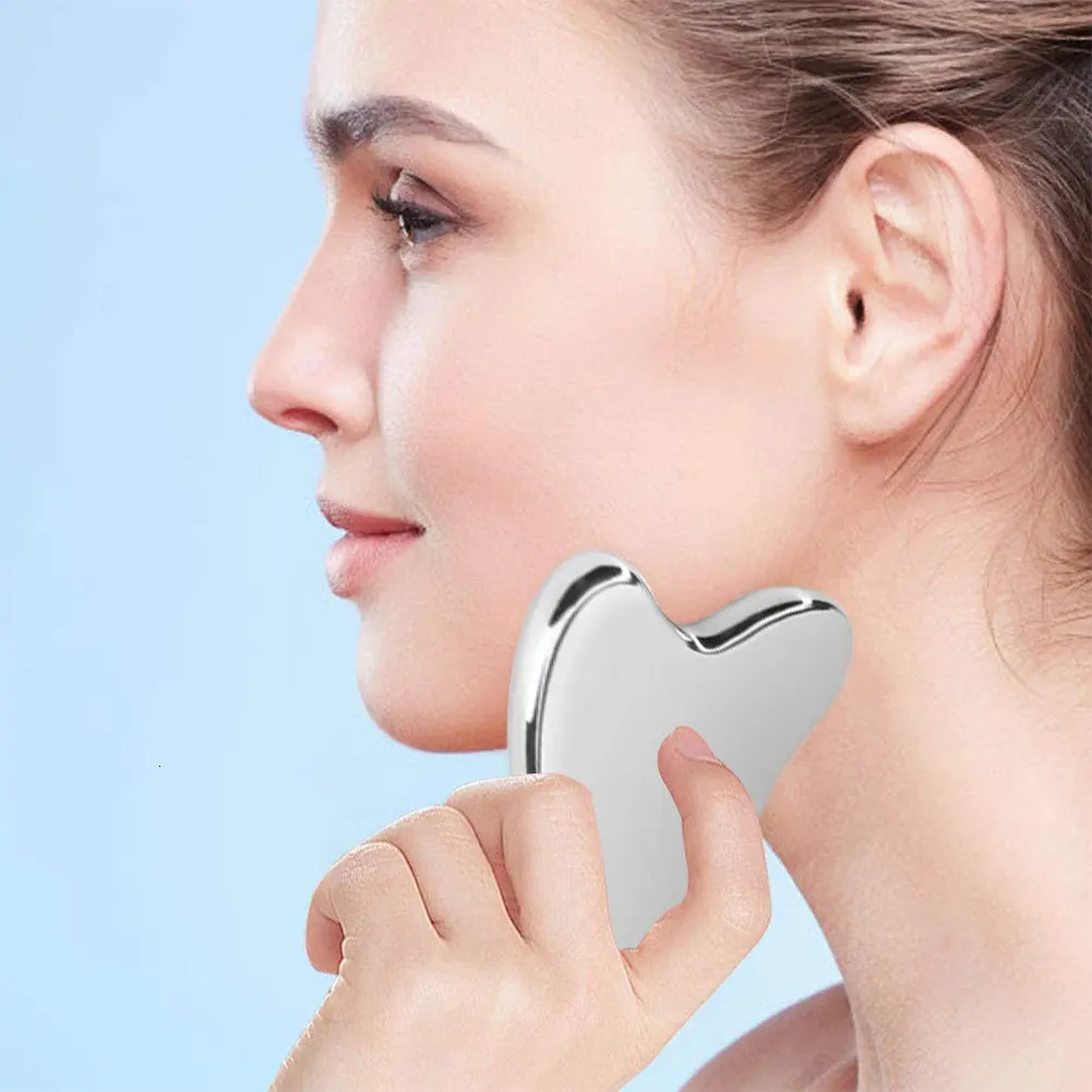 Stainless Steel Gua Sha Scraper Massager For Face Neck Body Guasha Massage Tool Skin Care Guasha Board Face Massager 240626
