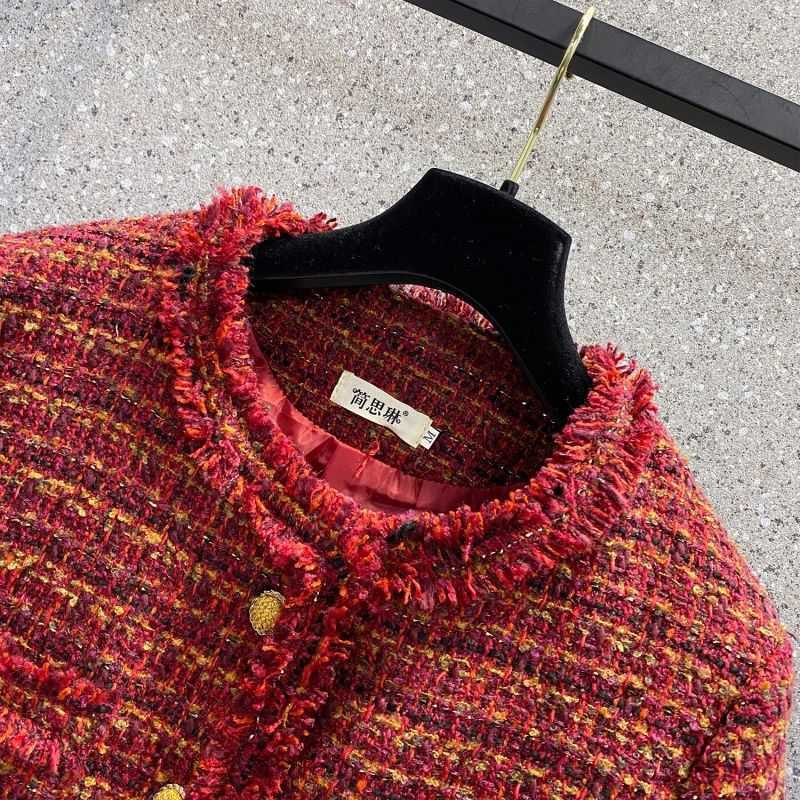 fashion Women Jackets Coats Large size women's clothing spring new chubby younger slimming down age reducing socialite small fragrant style trend