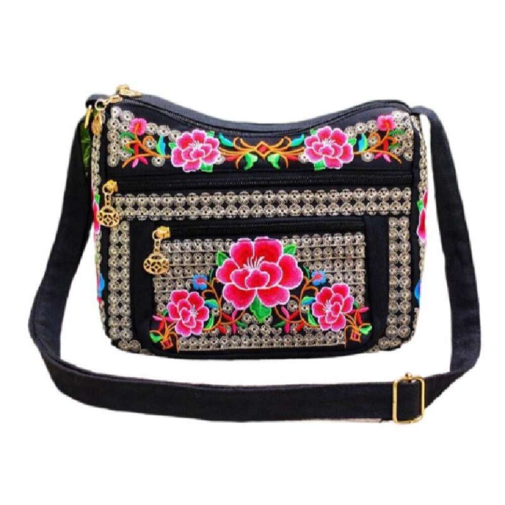 Multi Layer Messenger Women Vintage Chinese style Embroidery Crossbody Large Capacity Adjustable Strap Shoudler Bag H6.27#22 zhanyishengli