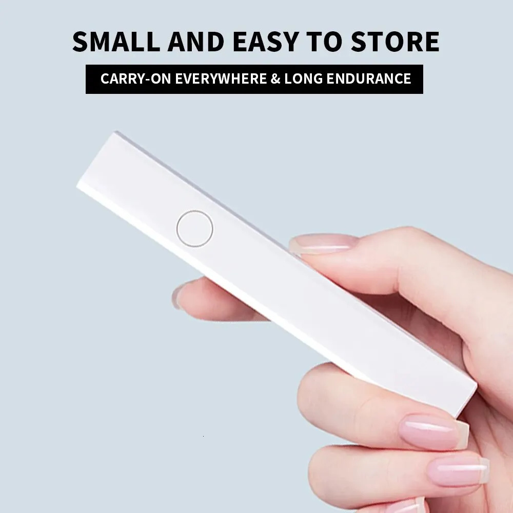 Quick Dry Nail Po Machine 3 UV LEDs 3W Gel Polish Nail Dryer Lamp Manicure Tool Rechargeable Salon Equipment 240626