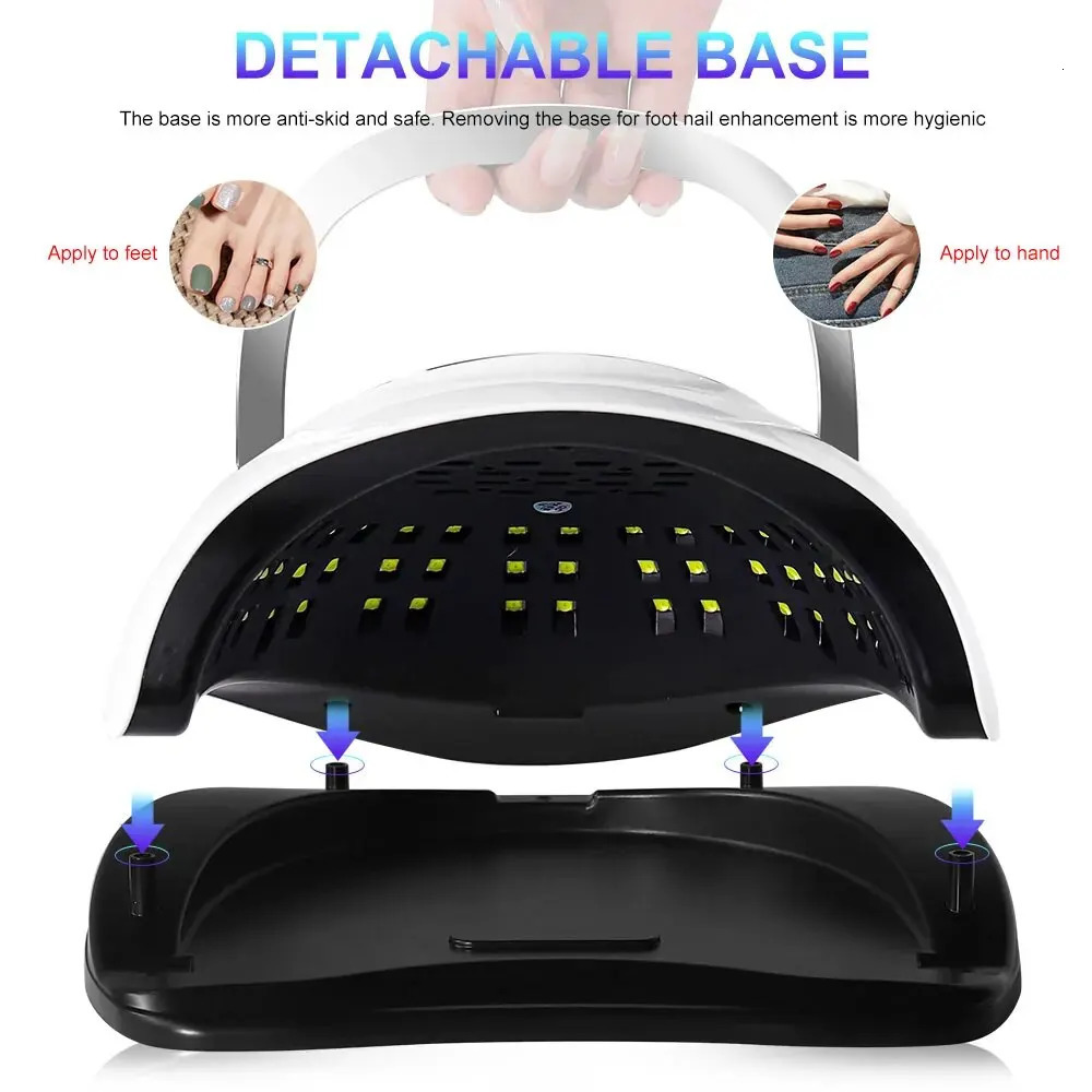 Professional UV LED Nail Lamp 320W72LEDs Nail Dryer Light For Manicure Drying Gel Nail Polish Sensor Nails Art Tools 240626