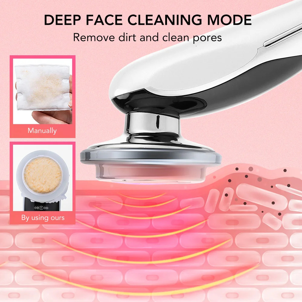 7 in 1 Face Device EMS Microcurrent Skin Rejuvenation LED Neck Massager Face Beauty Care Apparatus 240626