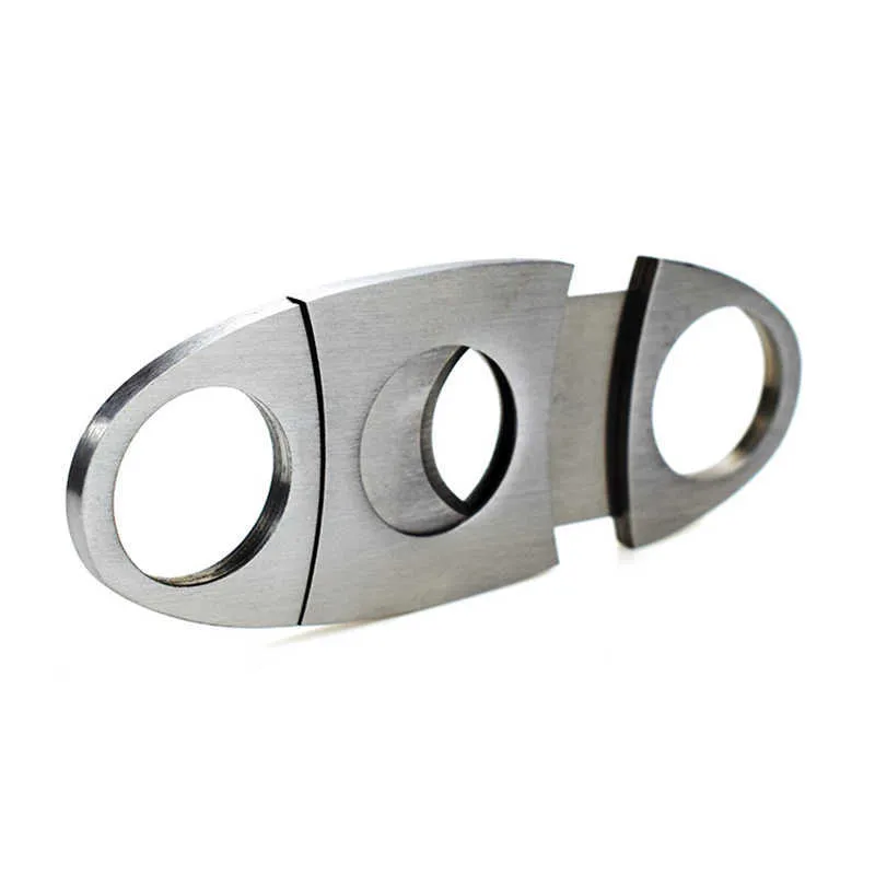 Stainless Steel Cigar Cutter Knife Portable Small Manual Double Blades Cigars Scissors Metal Cut Devices Tools Smoking Accessories