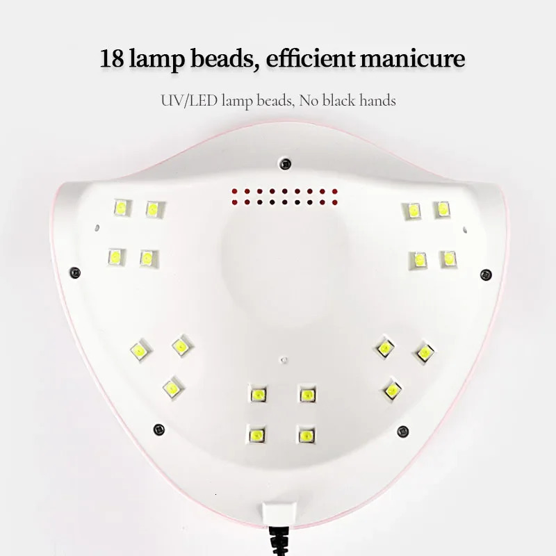 Attention-Grabbing Nail Dryer Machine Home Use Nail Lamp For Drying Curing Nails Varnish With 18pcs Beads UV LED Lamp 240626