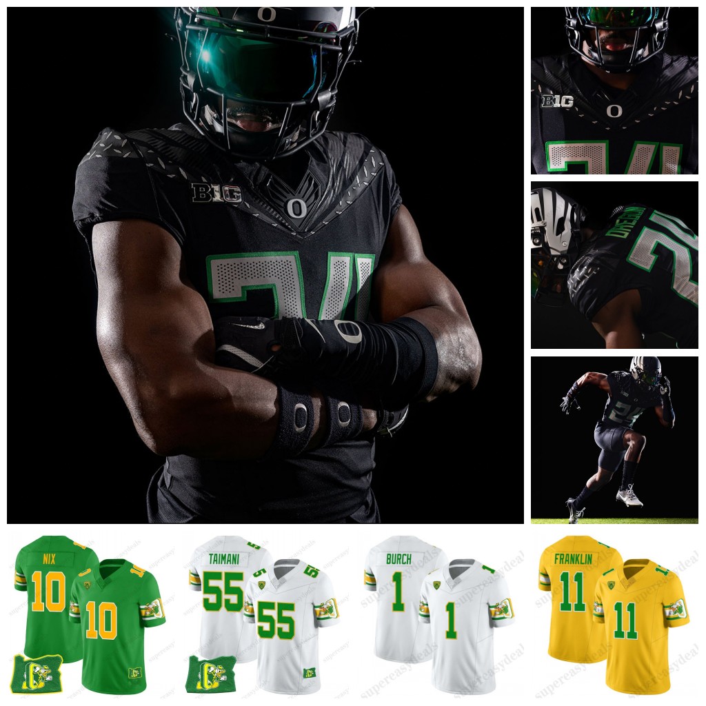 Hot 10 Bo Nix Oregon 202425 Blank Ducks MIGHTY Colleage Football Jerseys Troy Franklin Ty Thompson Austin Novosad Bucky Irving Trikweze Bridges 8 Mari