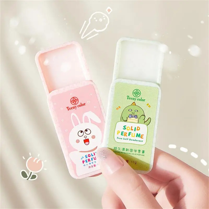 Long-lasting Solid Perfume Balm Mens And Womens Fresh Portable Light Milk Peach Fragrance Solid Balm Body Antiperspirant 240626