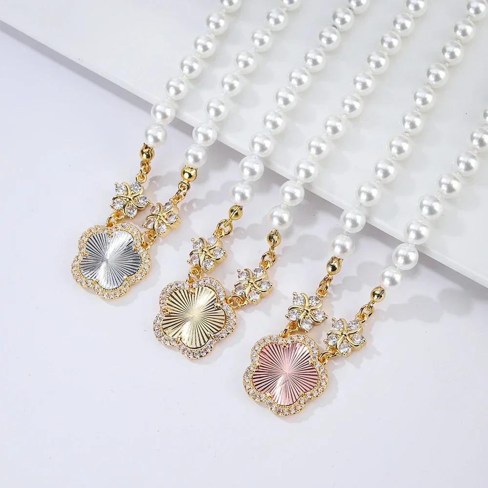 classic 9 colors elegant fashion temperament pearl necklace female near round bright light to send mother to girlfriend Moth 240618