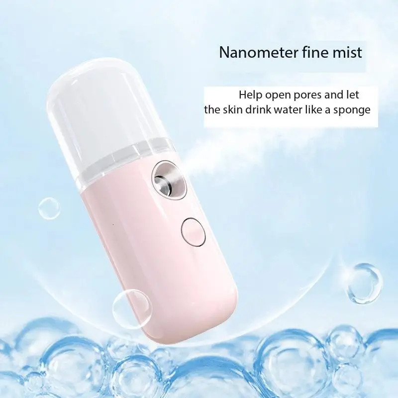 White Hydration Meter Nano Spray Hydration Meter Face Hydration Disinfectant Machine Humidifier Small Steam Face Home Use 240626