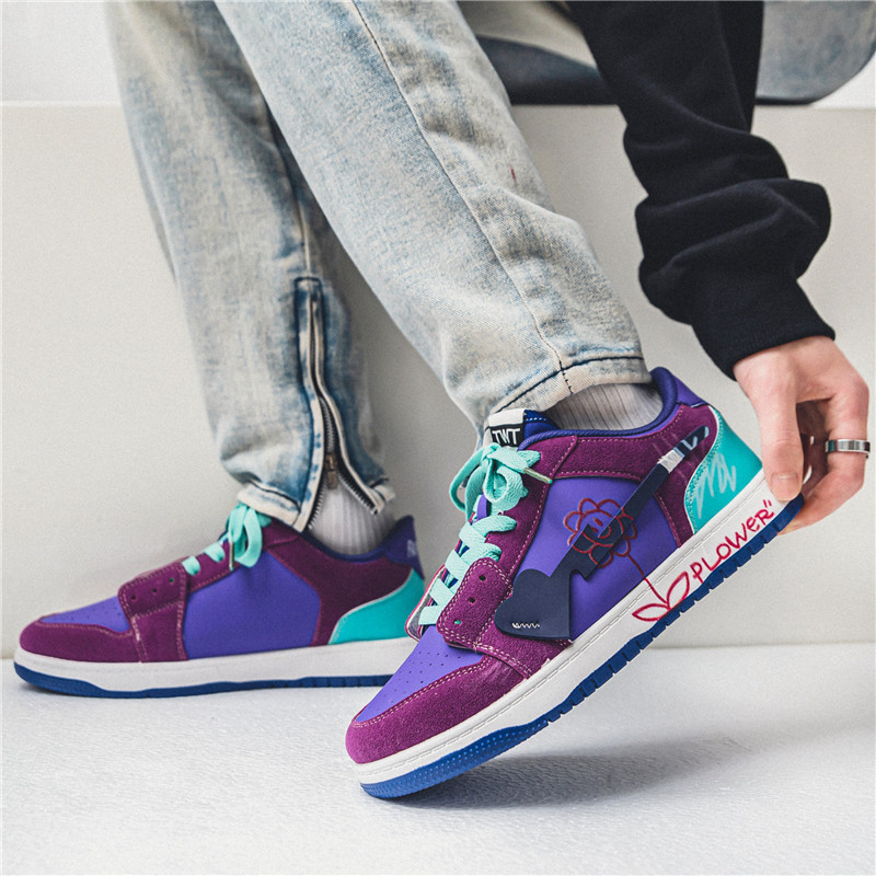 Shoes Men Ddmysports S New Explosive Students Graffiti Design Sense Chic Ong Kong Only Board Shoes Outdoor tudents ense