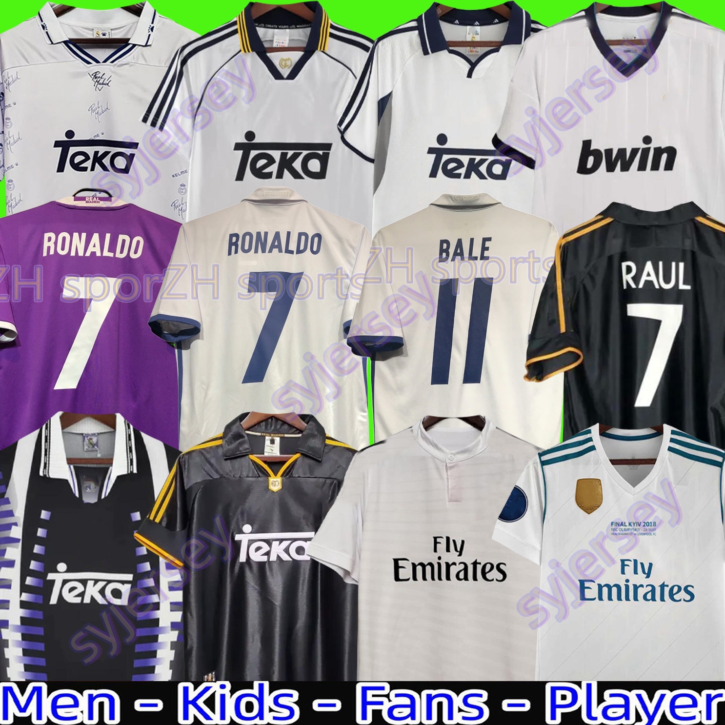 2016 Retro Soccer Jersey long sleeve Football shirts GUTI Ramos SEEDORF CARLOS 10 11 12 13 14 15 16 17 RONALDO ZIDANE RAUL 00 01 02 03 04 05 06 07 finals KAKA