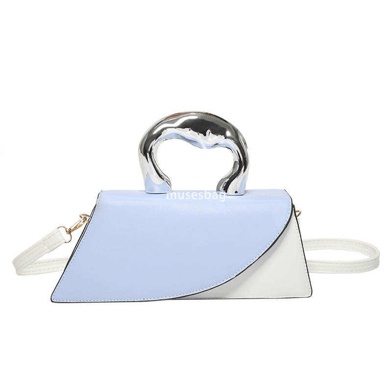 Street Trend Influenza Color Contrast Fashion Handheld Bag for Women Spring and Summer New Popular Western Style Fashion One Shoulder Crossbody Bag
