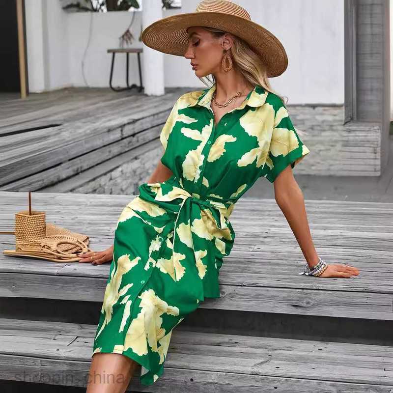 Basic Casual Dresses Women Dress Women's Dress Summer Tailored Single breasted Women's Wear