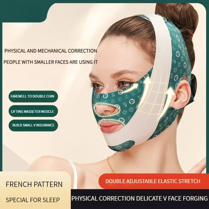 Adjustable V Face Bandage Lift Up Belt Reduce Double Chin Face Sculpting Sleeping Mask Skin Care Tool Face Tapes 240626