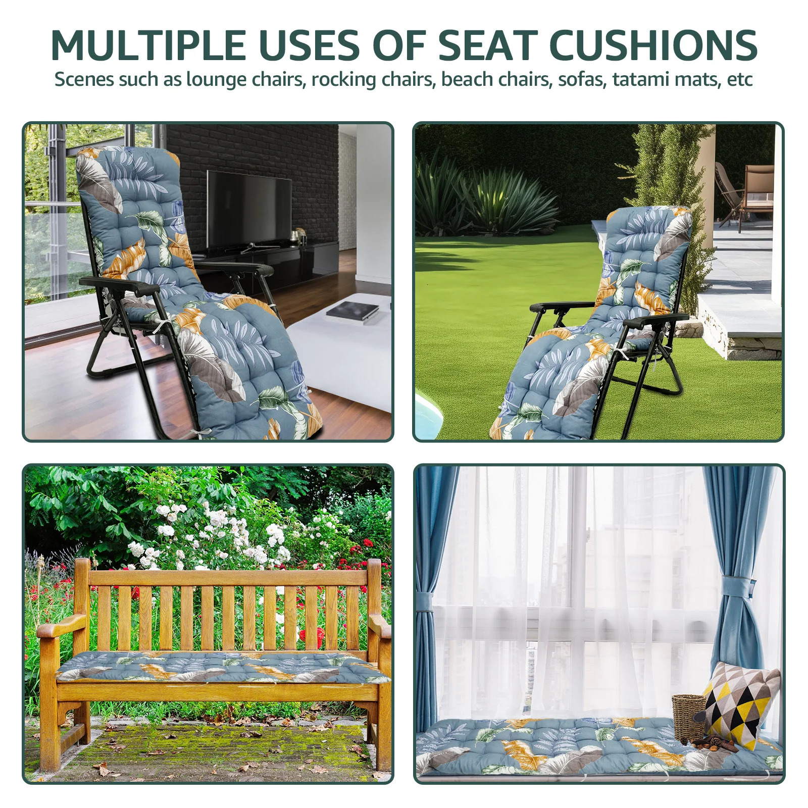Recliner Soft Back Cushion Long Cushion Chair Soft Pad Sun Lounger Cushion Non-slip Breathable Comfortable 240619