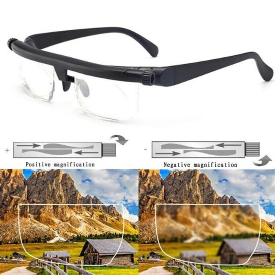 Dial Reading Glasses Myopia Adjustable Lens Eyeglasses Variable Focus Distance Glasses For Reading