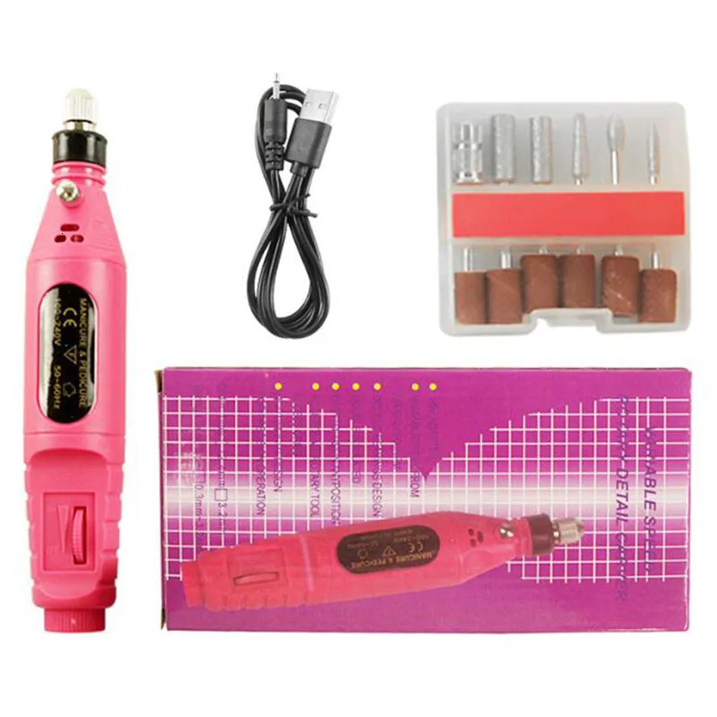 Original Electric Nail Drill Machine Set Pedicure Grinding Equipment Mill For Manicure Professional Strong Nail Polishing Tool 240627