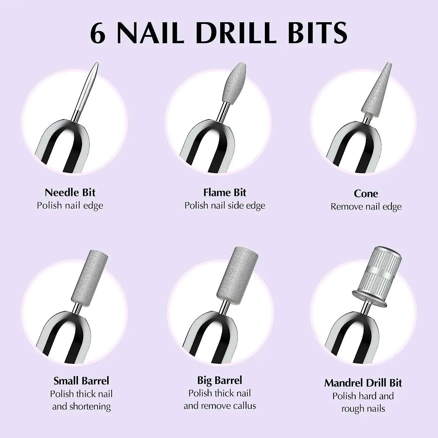 20000RPM Electric Nail Drill Kit with LCD Display Rechargeable Nail File Manicure Accessory for Acrylic Nail Gel Polish Removal 240627