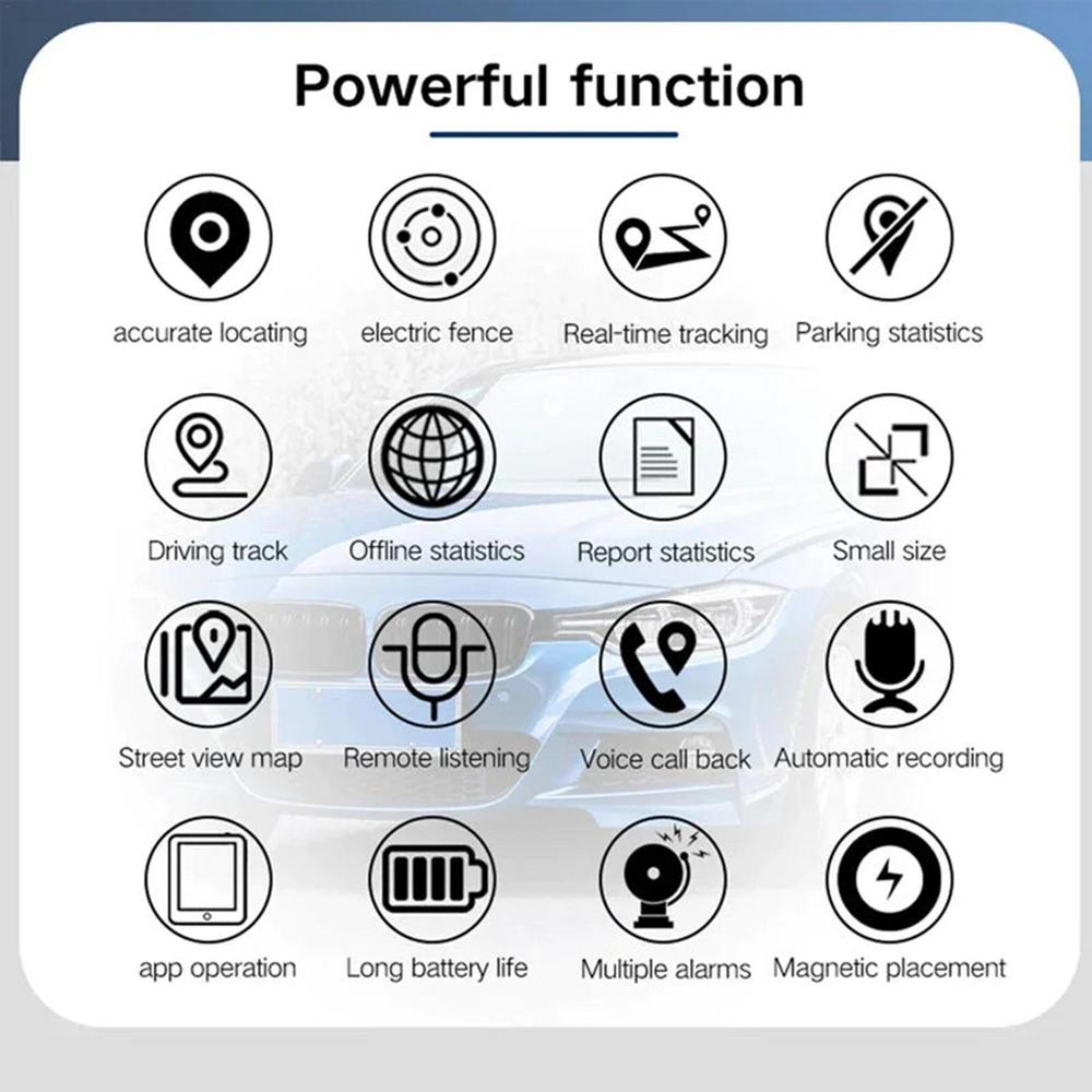 Mini GPS Tracker Strong Magnetic Mount Car Motorcycle Truck Trackers Vehicle Realtime Tracking Locator Anti-lost GPS Tracker