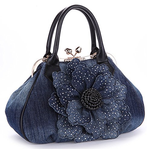 Denim Bags for Women Handbag Jeans Bag Denim Shoulder Bag Shopper Satchel Messenger Tote Bags Evening Party Bag