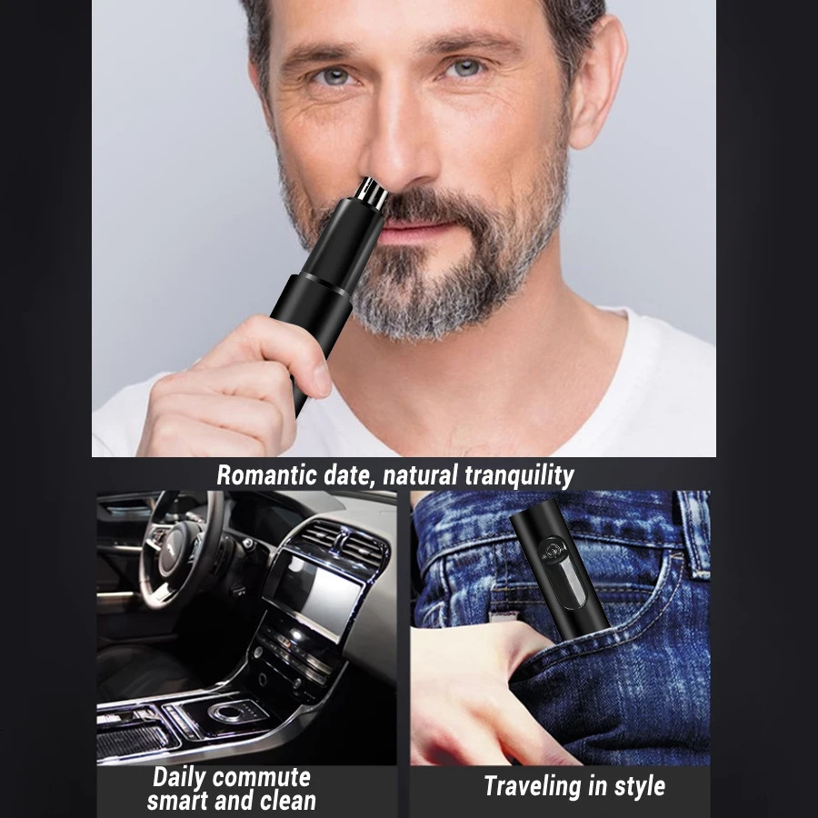 Nose Hair Trimmer Stainless Steel Eyebrow Auto Trimmer Suitable For Nose Hair Razor Washable Portable Nose Hair Trimmer 240627