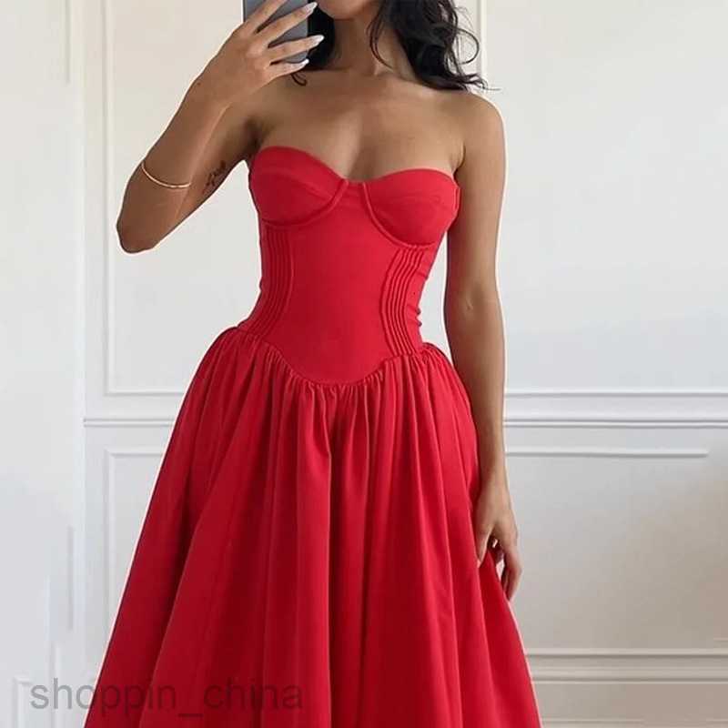 Basic Casual Women Dresses Women's Dress Autumn Sleeveless Bra Solid Color Waist Wrap Dress