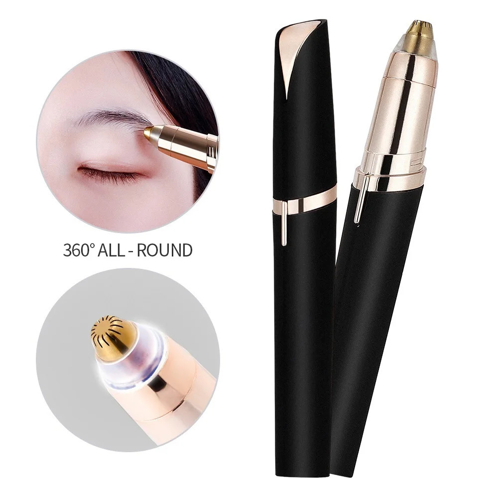 Electric Eyebrow Trimmer Mini Eyebrow Epilator Portable Facial Hair Shaver Lip Hair Nose Hair Removal Razor Women Trimmers 240627
